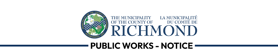 Municipal logo white Public Works Notice