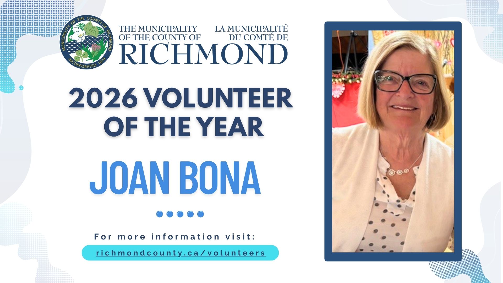 Volunteer of the Year Joan Bona