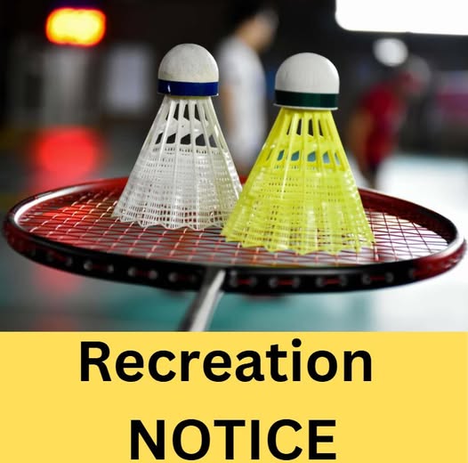 Badminton Cancellation Notice