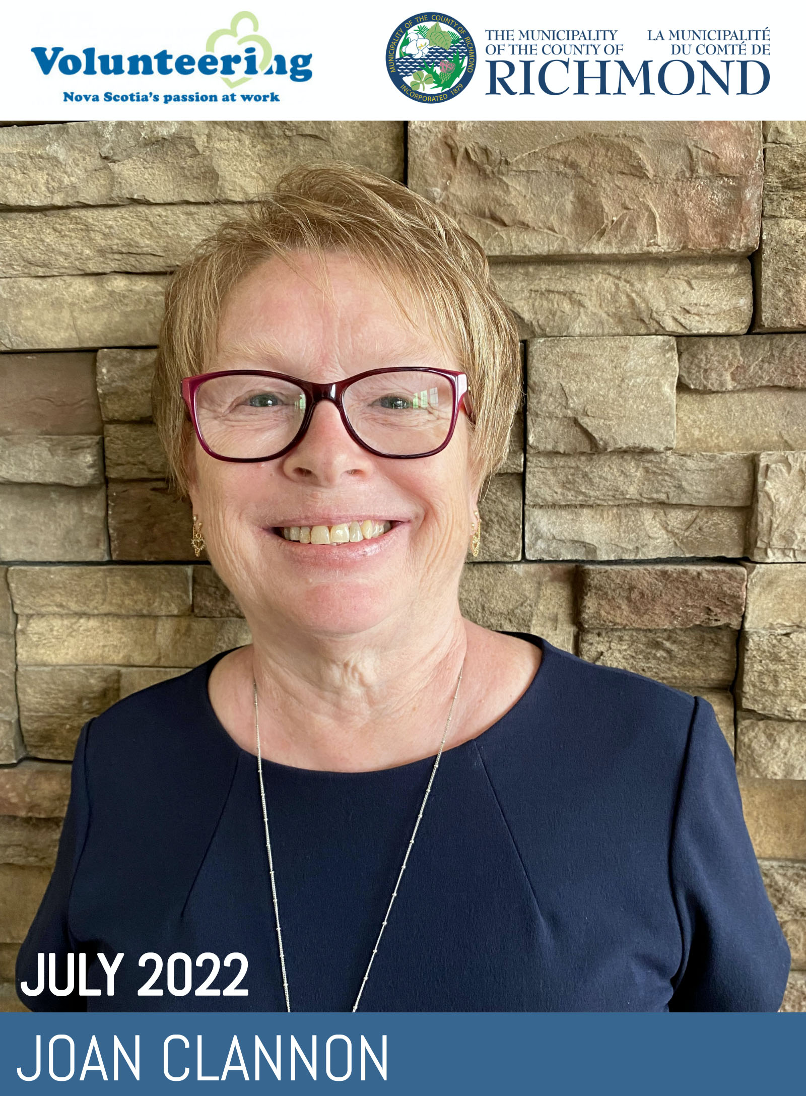 July 2022 Volunteer of the Month - Joan Clannon